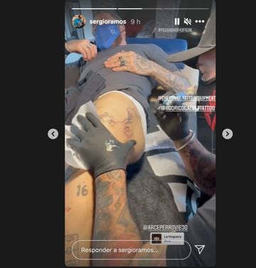 Sergio Ramos suma un nuevo tatuaje con su futuro en el aire
