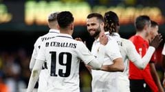 VILLARREAL, SPAIN - JANUARY 19: The Real Madrid squad celebrates after winning the match fans after at Estadio de la Ceramica on January 19, 2023 in Villarreal, Spain. (Photo by Helios de la Rubia/Real Madrid via Getty Images)