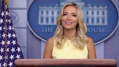 White House Press Secretary Kayleigh McEnany during the daily press briefing at the White House in Washington on Thursday.