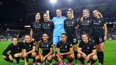 Oct 2, 2023; Los Angeles, California, USA; The Angel City FC starting XI pose for a photograph before the game against the Orlando Pride at BMO Stadium. Mandatory Credit: Gary A. Vasquez-USA TODAY Sports