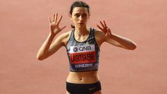 Mariya Lasitskene, durante los Mundiales de Atletismo de Doha 2019.