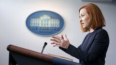 White House Press Secretary Jen Psaki speaks to reporters during a briefing at the White House in Washington, DC, USA, on 12 July 2021. 