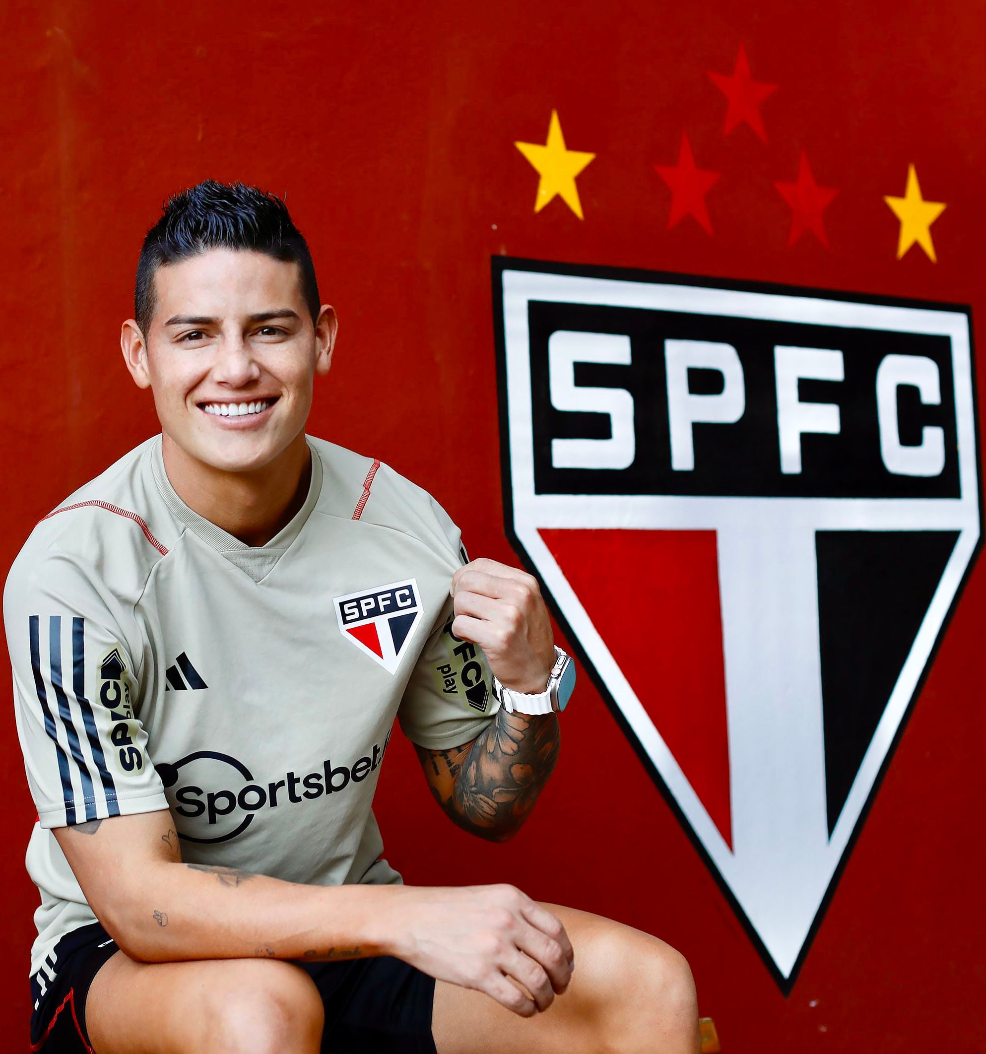 James Rodríguez, volante colombiano de Sao Paulo