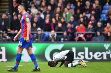 Liverpool's Mané celebrates scoring against Crystal Palace at Selhurst Park in March this year.
