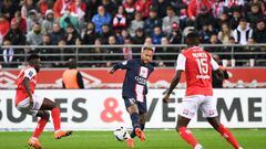 10 NEYMAR JR (psg) during the Ligue 1 Uber Eats match between Reims and Paris at Stade Auguste Delaune on October 8, 2022 in Reims, France. (Photo by Anthony Bibard/FEP/Icon Sport via Getty Images) - Photo by Icon sport