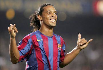 Ronaldinho in the Barcelona colours