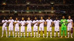 SAN JOSE, COSTA RICA - MARCH 30:  Player of United State line up before a match between Costa Rica and United States as part of the Concacaf 2022 FIFA World Cup Qualifiers at Estadio Nacional on March 30, 2022 in San Jose, Costa Rica. (Photo by Victor Baldizon/Getty Images)