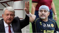 AMLO manda un saludo de bienvenida a Diego Maradona