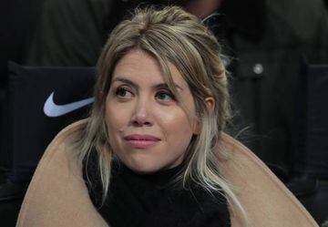 Wanda Nara attends the Serie A match between FC Internazionale and UC Sampdoria at Stadio Giuseppe Meazza on February 17, 2019 in Milan, Italy.