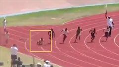 El vídeo que tiene loco al mundo del atletismo: un niño se cae nada más salir y hace esto