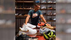 Cristiano Ronaldo, con varios modelos de calzado de Nike en una imagen en su cuenta de Instagram.