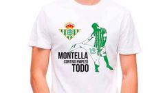 La camiseta con gui&ntilde;o a Montella que se vende en redes. 