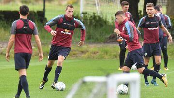 Chris Wood in training today.