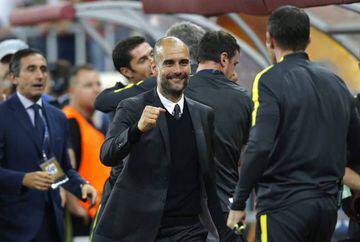 Pep Guardiola happy after comfortable win.