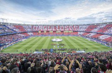 Atlético Madrid fans' pre-match banner: "Proud...
