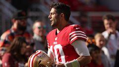 Kyle Shanahan has stated that quarterback Jimmy Garoppolo has a slight chance to return for the NFC Championship Game.