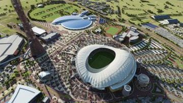 The Khalifa International Stadium is the biggest refrigerated enclosed area in the world. It is designed so that the temperature inside is 26 degrees, even though the outside temperature can rise over 50 degrees in the summer.