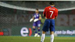 Alexis Sanchez en el partido frente a Costa Rica.