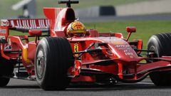 Rossi con el Ferrari de F1.