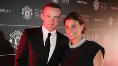 El futbolista inglés Wayne Rooney con su mujer Coolen en unos premios del Manchester United