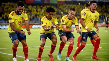 Selección Colombia en un partido de Eliminatorias Sudamericanas.
