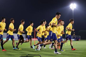 Japón inaugura nuevas instalaciones de entrenamiento en Al Sadd SC en Doha, Qatar, el 30 de noviembre de 2022.  (Foto de Mohammad Faraq/Getty Images)