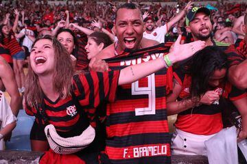 Flamengo fans celebrate (Brazil). EFE/ Fabio Motta