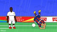 La viral parodia animada del Clásico: el momento penalti no gustará a los culés...