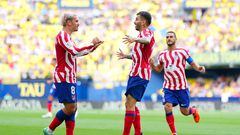 Griezmann y Correa celebran un gol del Atlético.