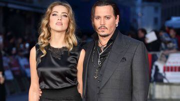 Amber Heard y Johnny Depp en la premiere de &quot;Black Mass&quot; en el Odeon Leicester Square, Londres. Octubre 11, 2015.