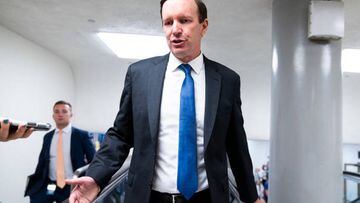 UNITED STATES - MAY 24: Sen. Chris Murphy, D-Conn.,  is seen in the U.S. Capitol before the senate luncheons on Tuesday, May 24, 2022. (Tom Williams/CQ-Roll Call, Inc via Getty Images)