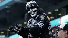 Las Vegas Raiders fans cheer on their team