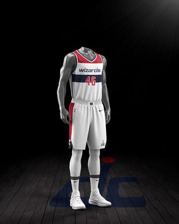 La camiseta de Washington Wizards para la temporada 2017-18.