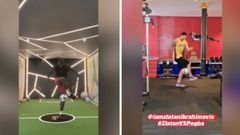 Zlatan y Pogba se enfrentan en dominadas en Instagram