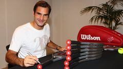 Wilson: raquetas &lsquo;Platinum&rsquo; a 20.000 d&oacute;lares para conmemorar el 20 Grand Slam de Federer