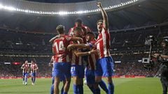Simeone's side recorded a vital win over rivals Real Madrid in their hunt for Champions League football next season. Madrid have already won the the title.