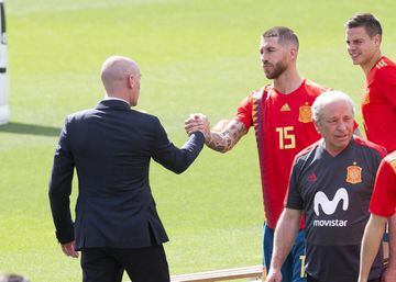 Luis Rubiales and Sergio Ramos.