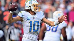 Chargers quarterback Justin Herbert has been fighting a rib injury, but has still delivered the numbers for his team. He will start against the Broncos.