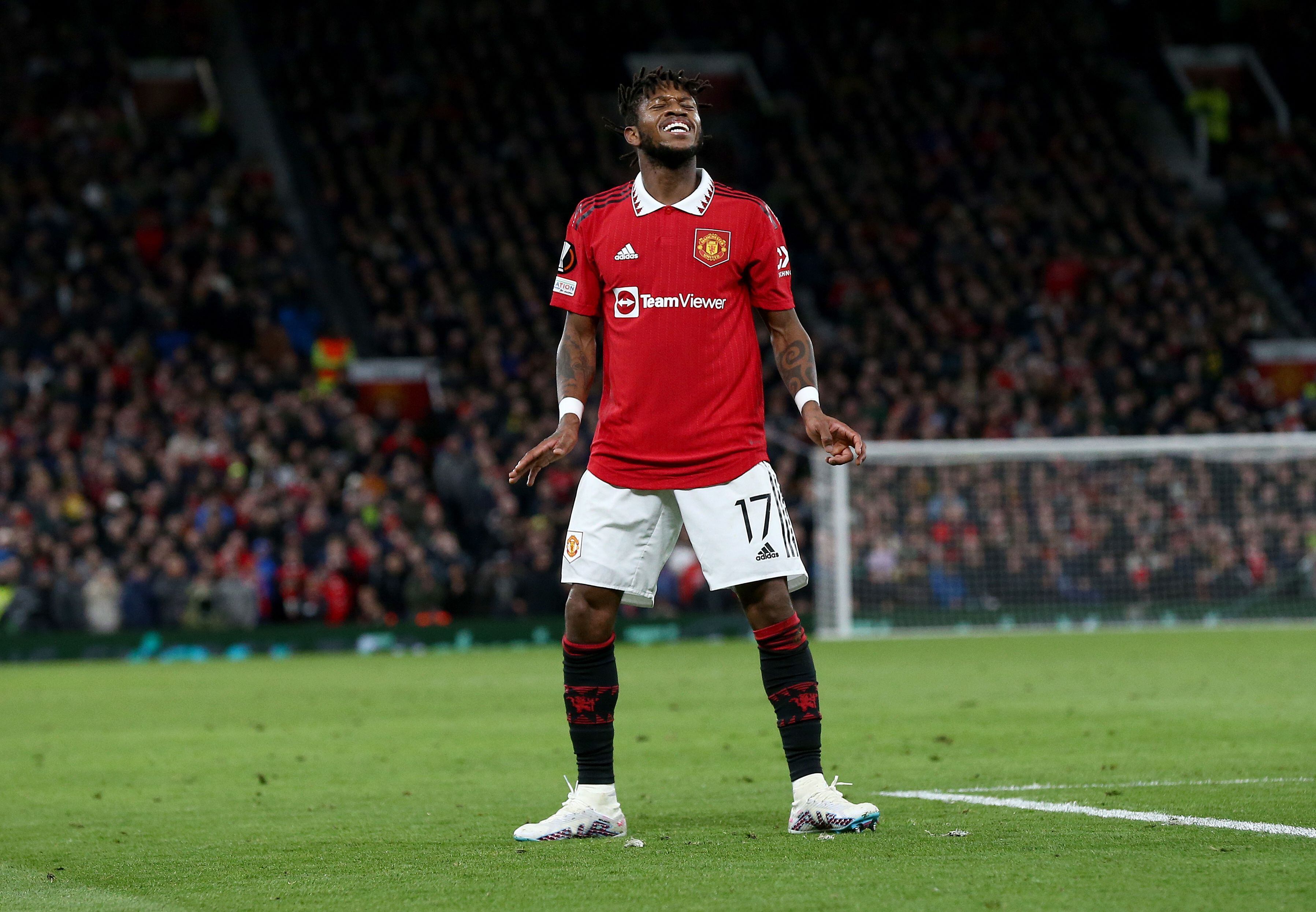 Manchester (United Kingdom), 23/02/2023.- Fred of Manchester United reacts during the UEFA Europa League play-off, 2nd leg match between Manchester United and FC Barcelona in Manchester, Britain, 23 February 2023. (Reino Unido) EFE/EPA/Adam Vaughan

