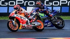 Marc Marquez y Maverick Viñales durante el Gran Premio de Alemania de MotoGP2017.