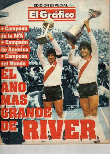Portada de noviembre de 1986. El año mas grande de River. Campeón de la Libertadores y Campeón del Mundo 