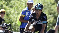 Mikel Landa rueda durante el pasado Tour de Francia.