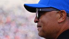 EL PASO, TEXAS - DECEMBER 30: Manager Dave Roberts of the Los Angeles Dodgers attends the Tony the Tiger Sun Bowl game at Sun Bowl Stadium on December 30, 2022 in El Paso, Texas. The Panthers defeated the Bruins 37-35.   Sam Wasson/Getty Images/AFP (Photo by Sam Wasson / GETTY IMAGES NORTH AMERICA / Getty Images via AFP)