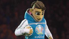 AMSTERDAM, NETHERLANDS - MARCH 24:  The mascot for the EURO 2020 is seen prior to the 2020 UEFA European Championships group C qualifying match between Netherlands and Germany at Johan Cruyff Arena on March 24, 2019 in Amsterdam, Netherlands. (Photo by Se