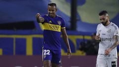 Sebasti&aacute;n Villa marca en la victoria de Boca Juniors sobre Santos por Copa Libertadores.