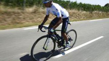 Nairo Quintana durante la d&eacute;cima etapa del Tour de Francia.