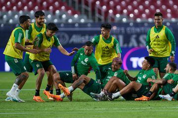 The Mexican squad trains ahead of a busy summer of international football.