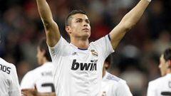 <b>HAT-TRICK.</b> Cristiano Ronaldo firmó tres de los cinco goles del Real Madrid.