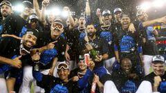 Los Toronto Blue Jays celebran como se merece su pase hasta las Series de Campeonato de la Liga Americana.