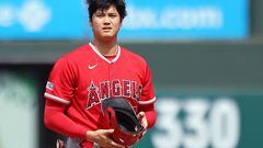 Shohei Ohtani #17 of the Los Angeles Angels